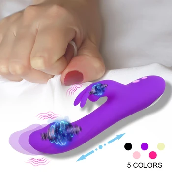 10 Moduri 3 Viteze Anal Plug Baghetă Magică Rabbit Vibrator pentru Clitoris, punctul G Stimulator Automat de Întindere Jucarii Sexuale pentru Femei