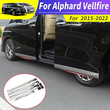 2015-2021 Pentru Toyota Alphard Vellfire 30 De Masina Ușă Laterală caroserie Decor ABS Ușă Laterală Linie Chrome Modificat Accesorii