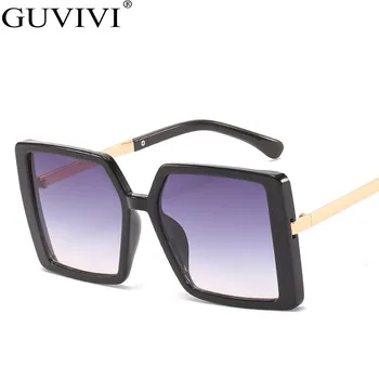 2021 Femei Mare Cadru Pătrat ochelari de Soare Retro Clasic Brown Gradient Lens Ochelari Brand de Lux de Protectie solara UV400 Ochelari