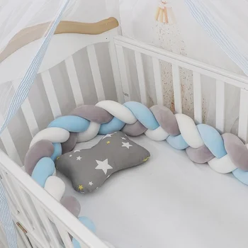 2021ins nou stil Nordic copilul țesute pat din jur pur manual DIY copil nou-născut pat gard de protecție lenjerie de pat pentru copii