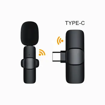 2022 Lavaliera Wireless cu Microfon Reducere Zgomot 48khz Audio în timp Real de Radio Mini Tip c Microfon Compatibil Pentru Telefon Android
