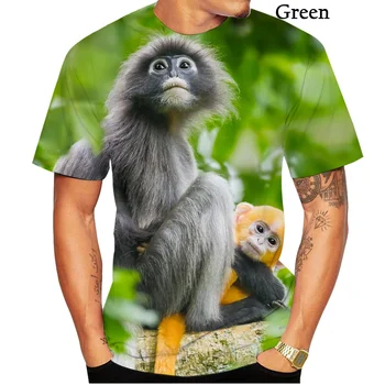 2022 Moda Casual Barbati New Imprimare 3D Maimuță Amuzant T-Shirt de Înaltă Calitate de Agrement Cool Tricou Maneci Scurte