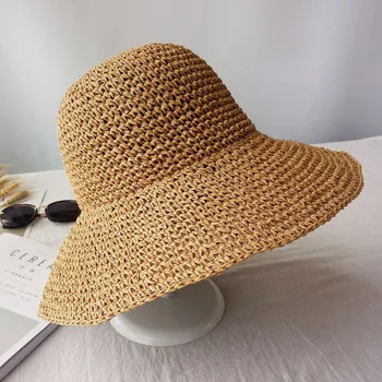 2022 Noi de Vara Toamna Pălării pentru Femei Retro Margine Plat Hanmade Pălărie de Paie Doamnelor Exterioare de Protecție solară Plajă Capac