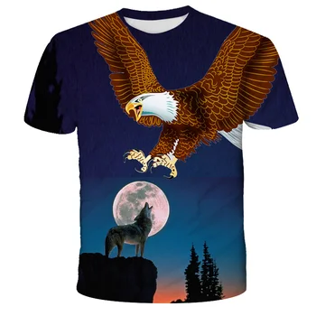 2022 Vară pentru Copii Distractiv Eagle Model de T-Shirt, Personalizate, Casual Tendință de Moda de Imprimare Mâneci Scurte