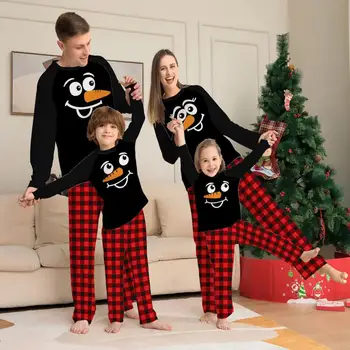 2023 Crăciun Pijamale Familie de Potrivire Haine de Crăciun de Familie Pijama Seturi de Desene animate Tatăl și Fiul Sleepwear Mama Copii Pijamale