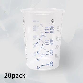 20buc Plastic de Unică folosință Vopsea de Amestecare Cupa Măsurători Cupe pentru Rășină Epoxidică se Toarnă 600 ML