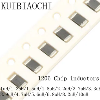 50pcs/lot 1206 SMD Chip inductor 3216 1uH 1.2 aaa de 1,5 uH 1.8 uH 2.2 uH 2.7 uH 3.3 uH 3.9 uH 4.7 uH 5.6 uH 6.8 uH 8.2 uH 10uH