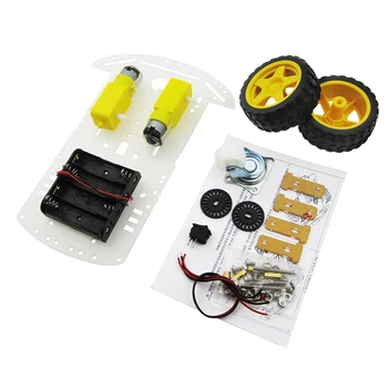 5pcs/lot Nou Motor Robot Inteligent Auto Chassis Kit Viteză Encoder Cutie Baterie 2WD