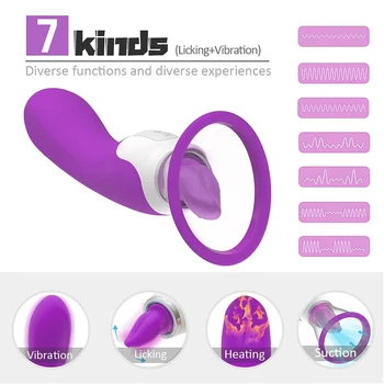 7 Tipuri Limba Lins Clitorisl Vibrator De Aspirație San De Sex Feminin Încălzire Vaginal Masaj Biberon Stimulator Jucarii Sexuale Pentru Femei