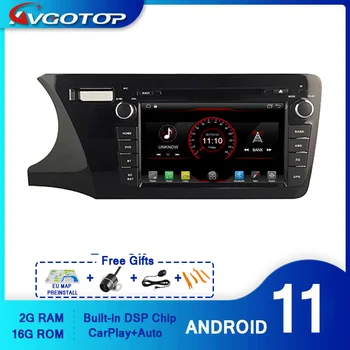 AVGOTOP Android 11 WINCE GPS Bluetooth Radio Auto DVD Player pentru HONDA CITY 2014 LHD 2G 16G MP3 MP4 Wifi Vehicul Multimedia