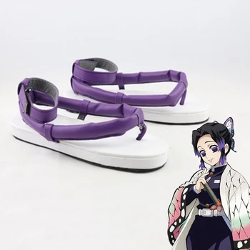 Anime, benzi Desenate Demon Slayer Kimetsu nu Yaiba Cosplay Pantofi Kochou Shinobu Cosplay Pantofi Mov Samurai Pantofi Pantofi de Agrement de zi cu Zi