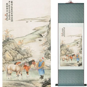 Arta tradițională Chineză pictura Mătase scroll pictura Chineză se spală pictura 19082207