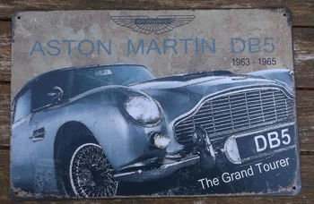 Aston Martin Db5 Din Tablă De Metal Semne Placa Pub Clubul Moto Bike Masina