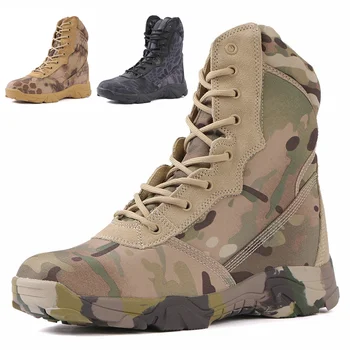 Bocanci militari de sex Masculin Camuflaj Pantofi Bărbați Femei Nisip-dovada High-top Glezna Protecție CS Drumeții Munca Ourdoors Tactice Adidas