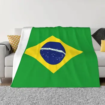 Brazilia Flag Flanel Pături Noutate Arunca Pătură pentru Acasă 125*100cm Cuverturi de pat