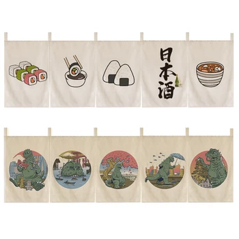Bucătărie Scurt Cortina Sushi Izakaya Magazin Ramen Ecran Orizontal Ușă Fereastră Decor