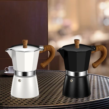 Caffettiera Clasică italiană și Cuban Cafe Berii Instrumente de Epocă Moka pot Cafenea Accesorii 300ml Mâner de Lemn Espresso Maker