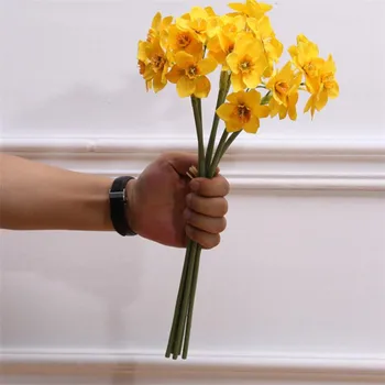 Cameră De Origine Artificială, Simulare Narcise Flori Living Fereastră Decor Flori False Scena De Nunta Decor Narcisa