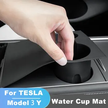 Consola centrala Cana de Apa Mat Pentru Tesla Model 3 Model Y Silicon Anti-alunecare, Cana de Apa Titularul Model3Y Accesorii
