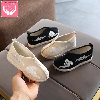 Copii Broderie Pantofi Stil Chinezesc Pânză Pantofi Baieti Broderie Pantofi Pantofi de Dans Hanfu Pantofi pentru Copii Pantofi de Performanță
