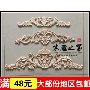 Dongyang sculptură în lemn aplicatiile de flori patch oferta speciala Europene lemn usa de pat de flori en-gros de flori, mobilier din lemn cabinet