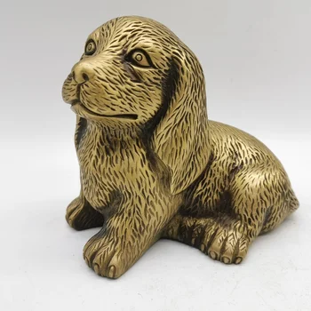 Drăguț Câine Statuie Din Alama Catelus Animal Sculptura Nordic Decor Acasă Statuie Ambarcațiuni Cadou De Masă Animale De Companie Ornament