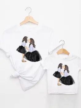 Familia Haine de Potrivire Dulce Fata Noua Drăguț Femeile Iubesc Copilul Copilul de Vară Mama Mama Mama Tricou Tricou T-shirt Îmbrăcăminte Haine
