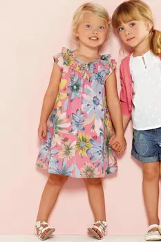 Fete Rochie 100% bumbac 2018 flori de vară copil haine copii rochie stil Boem fata print printesa rochie de vara rochie de copil