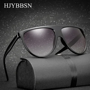 HJYBBSN 2018 Doamnelor ochelari de Soare Femei Top Plat Brand Stil de Design de Epocă ochelari de Soare ochelari de Soare pentru femei de sex Feminin Mare Cadru UV400