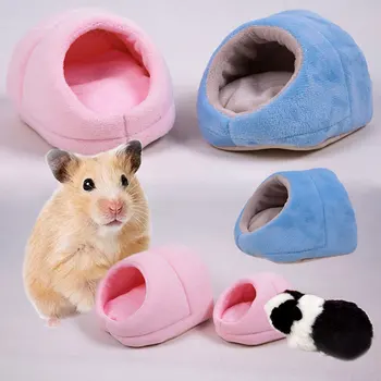 Hamster Mini Bumbac Casa Cobai Cuib De Animal De Companie Mic Pat De Dormit De Iarna Cald Mat Moale Iepure Mic Veveriță Casa Consumabile S/M