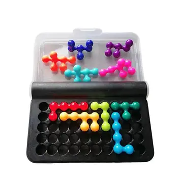 IQ Puzzle Jocuri 2D 3D Piramida Puzzle Placă Șirag de mărgele de Blocuri de 120 de Niveluri Creier Teaser Jucărie Puzzle Jocuri Joc de Călătorie Pentru Copii 6 Ani