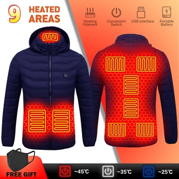 Iarna Cald USB Încălzire Jachete de Mișcare în aer liber Skiwear Încălzire Jachete Strat Termic de protecție la Îngheț Incalzite sacou din Bumbac