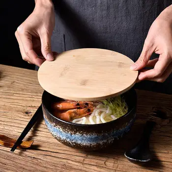 Japoneze Ceramice Castron de Supa cu Supa Restaurant Bol pentru Fructe, Salata de Tăiței