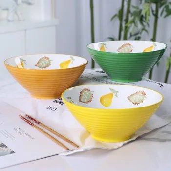 Japonezii de mână-pictat ceramică ramen castron acasă supă de tăiței creative castron restaurant salata desert pălărie castron cu tacamuri