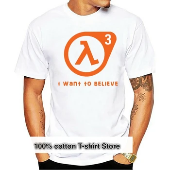 Jumătate de Viață Tricou Half Life 3 Vreau Să Cred Tricou 100% Drăguț Tricou de Bază XXX Maneca Scurta Tricou Barbat