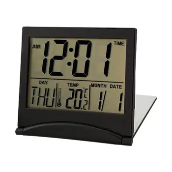 LCD Ceas cu Alarmă Digital Pliante Birou Masa Statie Meteo de Birou Temperatura de Călătorie Ectronic Mini Ceas 2022 NOI