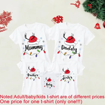 Mama de Crăciun pentru Copii T-shirt de Familie Haine de Potrivire Macthing Costume Pentru Familie Copilul Fete Haine Confortabile, Confortabil Moale