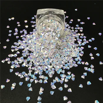 PrettyG 1 Cutie de 3mm 3D-Forma de Diamant de Specialitate Sclipici pentru Rășină DIY Arta Ambarcațiunile de Unghii Corp Machiaj Accesorii Decor