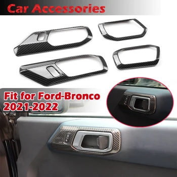 Rimă Interioară A Mânerului Portierei Panou De Protecție Autocolant Placă De Acoperire Kit Potrivit Pentru Ford Bronco 2021 2022 4 Usi Masina Decor Accesorii