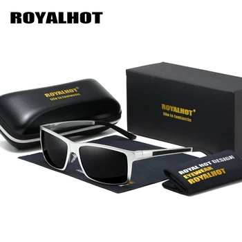 RoyalHot Bărbați Femei Polarizate Aluminiu Magneziu Dreptunghi ochelari de Soare de Conducere Ochelari de Soare Nuante Oculos masculino de sex Masculin 900p66
