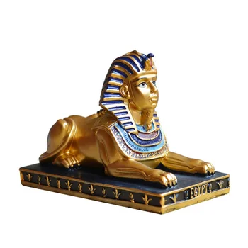 Sfinx Egiptean Statuie Sculptură Figurine Antice Decorationlion Decor Egipt Figura Rășină Statuile Faraonului Aur Mitologia Populară