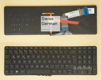 Swiss German Keyboard Pentru HP Envy 15-k 15 - k103ng k200ng k203ng k000st k202nt, 17 - k101ng k102ng k104ng k173ng k181ng cu iluminare din spate