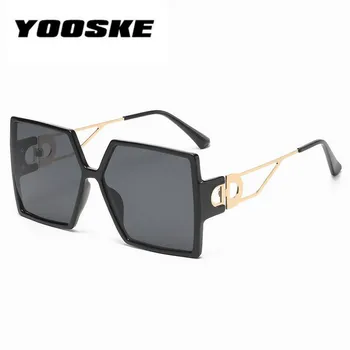 YOOSKE 2022 Moda Gradient de Ceai ochelari de Soare Femei Poligonale Parasolar Oglindă ochelari de Soare pentru Femei Cadru Mare, Ochelari de soare UV400