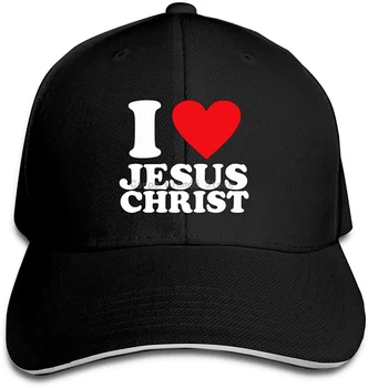 Îl Iubesc Pe Isus Hristos Hat Baseball Cap De Rață Limba Capac Sunhat Moda Capac